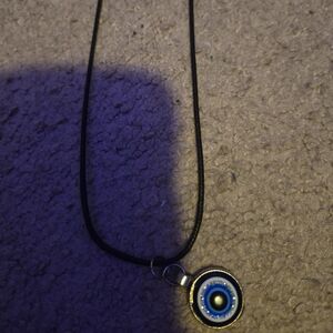 Blue Evil Eye Pendant Necklace
